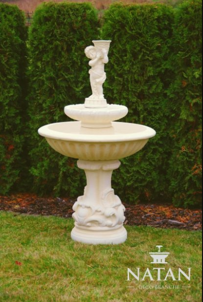 Edler Designer Springbrunnen Zierbrunnen Garten Fontaine Terrasse Brunnen Neu